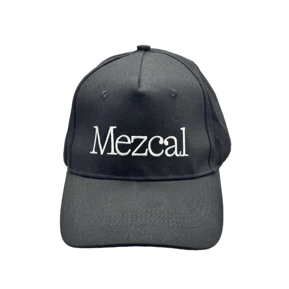 Mezcal Rosaluna Embroidered Hat Strapback Black Hook Loop Baseball Cap